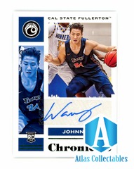 2021-22 Chronicles Draft Picks Green Rookie Signatures Johnny Wang AUTO